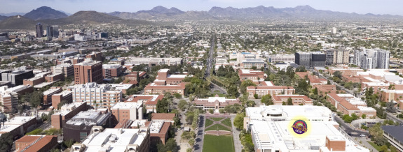 Aerial photo of the University of Arizona campus